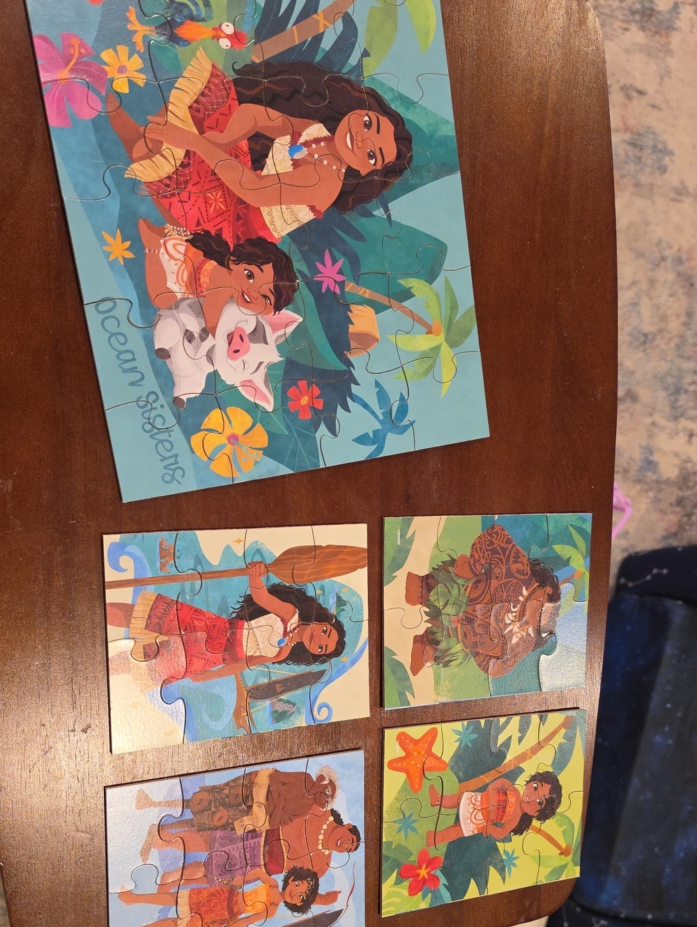 Moana-Themed Kids Puzzle Set - Bright Multi-Color